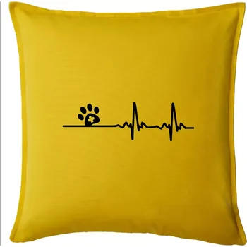 Polštář Veterinář EKG - Polštář 50x50 - 50x50 - Pouze potah ( Žlutá )