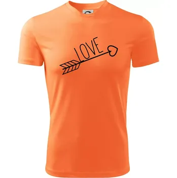 Love šíp - Dětské triko sportovní (dresovina) - 158 cm/12 let ( Neon mandarine )