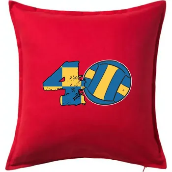 Polštář Volejbal kulaté narozeniny 40 - Polštář 50x50 - 50x50 - Pouze potah ( Červená )