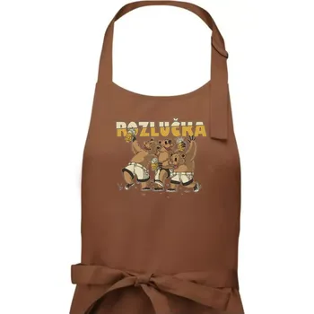 Kuchyňská zástěra Rozlučka medvědi - Pánská zástěra na vaření - Univerzální velikost ( Kakaová )