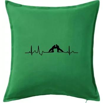 Polštář Judo Ekg - Polštář 50x50 - 50x50 - Včetně výplně ( Středně zelená )