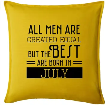 Polštář All men are created equal july - Polštář 50x50 - 50x50 - Pouze potah ( Žlutá )