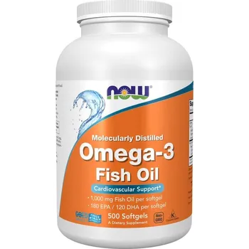 Now Foods Omega-3 Fish Oil Molecularly Distilled 500 kapslí