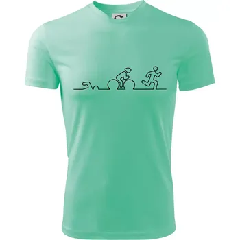 Chlapecké oblečení EKG triatlon - Dětské triko sportovní (dresovina) - 146 cm/10 let ( Mátová )