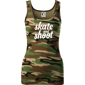 Biatlon skate and shoot - Dámské Maskáčové tílko - M ( Hnědý maskáč )