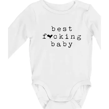 Best fucking baby - Body kojenecké s dlouhým rukávem - Dlouhý r. do 3 měs ( Bílá )