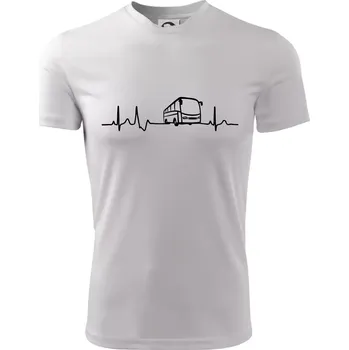 Chlapecké tričko EKG autobus - Dětské triko sportovní (dresovina) - 146 cm/10 let ( Bílá )