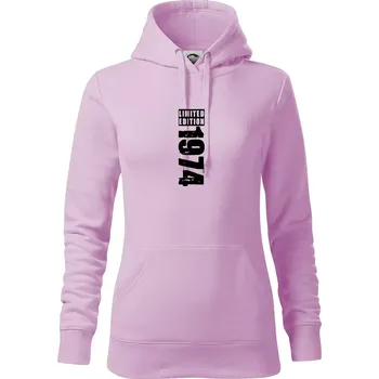 Dámská mikina Limited edition 1974 pruh - Mikina dámská Cape s kapucí - XS ( Orchid )