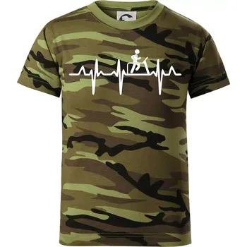 Chlapecké oblečení EKG běžecký pás - Dětské maskáčové triko - 146 cm/10 let ( Zelený maskáč )