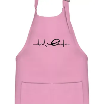Kuchyňská zástěra Ekg rugby - Dětská zástěra na vaření - Univerzální velikost ( Růžová )