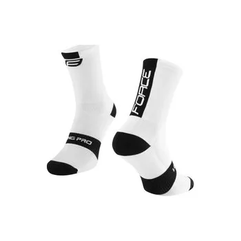 Pánské ponožky ponožky FORCE LONG PRO, bílo-černé, velikost S-M