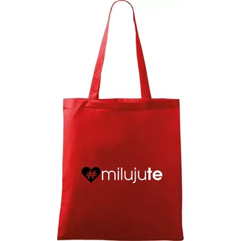 Miluju tě - Taška bavlněná - 42 x 38 cm ( Červená )