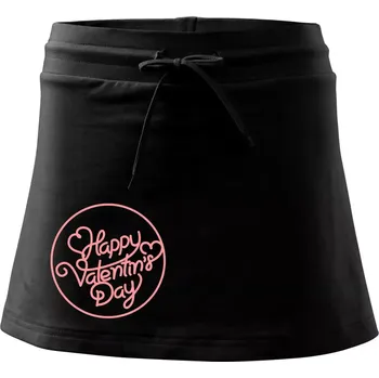 Dámské oblečení Happy Valentine day - Sportovní sukně - two in one - S ( Černá )