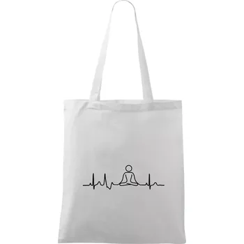 Ekg yoga - Taška bavlněná - 42 x 38 cm ( Bílá )