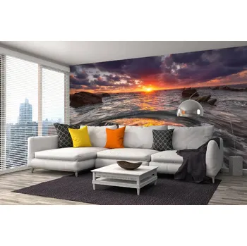 Fototapeta DIMEX | Samolepicí vliesová fototapeta na zeď Lokace Hry o trůny MA-5-3117 | 375 x 250 cm | bílá, žlutá, šedá + Samolepicí vliesová fototapeta na stěnu DIMEX Lokace Hry o trůny MA53117 v rozměru 375 x 250 cm