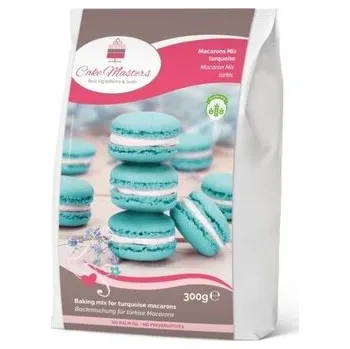 Jedlá dekorace na dort Směs na makronky 300g tyrkysová - Cake Masters