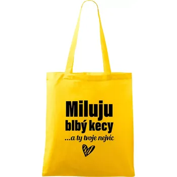 Miluju blbý kecy - Taška bavlněná - 42 x 38 cm ( Žlutá )