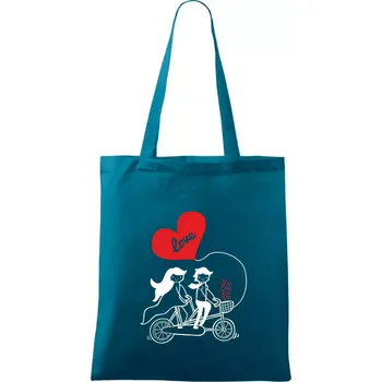 Kolo manželé - Taška bavlněná - 42 x 38 cm ( Petrolejová )