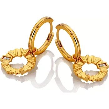 Náušnice Pozlacené stříbrné náušnice HD X Golden Edit Hope DE838