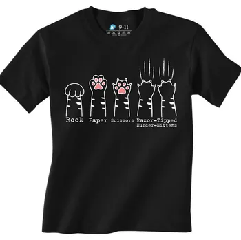 Chlapecké tričko Dětské tričko Nebezpečná Kočičí Hra (Velikost: 5-6, Barva: Černá)