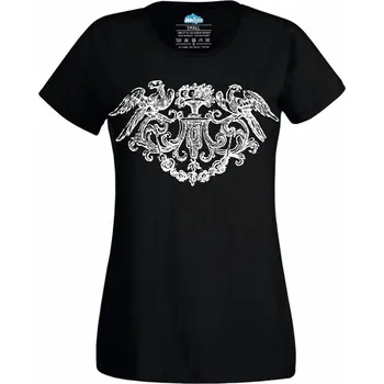 Dámské tričko Pečeť České republiky (Velikost: 4XL, Barva: Černá)