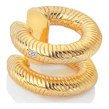 Oblečení a móda Stříbrné pozlacené náušnice single Cuff Hot Diamonds x Jac Jossa Hope DE682