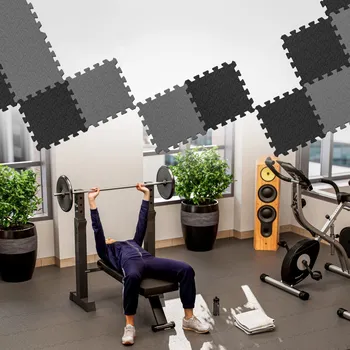 Protiskluzová podložka Sada 18 kusů ochranných podložek puzzle175x88x1cm | šedé