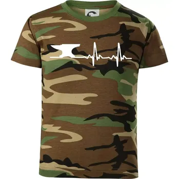 Chlapecké tričko EKG kovář - Dětské maskáčové triko - 134 cm/8 let ( Hnědý maskáč )