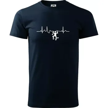 Pánské tričko EKG lezecká stěna - Triko extra velké (5-8XL) - 8XL ( Námořní modrá (velmi tmavá - téměř černá) )