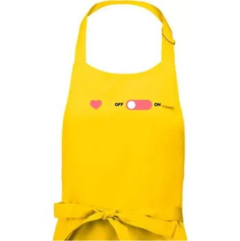 Kuchyňská zástěra Love OFF - Pánská zástěra na vaření - Univerzální velikost ( Žlutá )