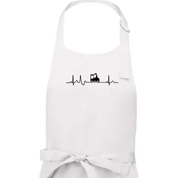 Kuchyňská zástěra Ekg lokomotiva - Pánská zástěra na vaření - Univerzální velikost ( Bílá )