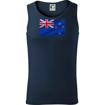Nový Zéland fotka vlajky - Tílko pánské Core - 2XL ( Námořní modrá (velmi tmavá - téměř černá) )