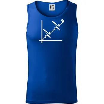 EKG graf bitcoin - Tílko pánské Core - XL ( Královská modrá )