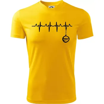 Chlapecké tričko EKG Vánoční ozdoba - Dětské triko sportovní (dresovina) - 146 cm/10 let ( Žlutá )