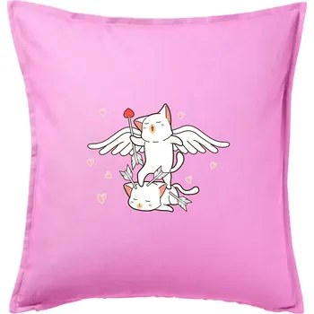 Polštář Kočky Amorův šíp - Polštář 50x50 - 50x50 - Pouze potah ( Růžová )