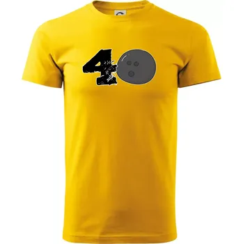 Pánské tričko Bowling kulaté narozeniny 40 - Triko extra velké (5-8XL) - 7XL ( Žlutá )