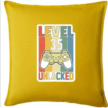 Polštář Gaming narozeniny 35 - Polštář 50x50 - 50x50 - Pouze potah ( Žlutá )