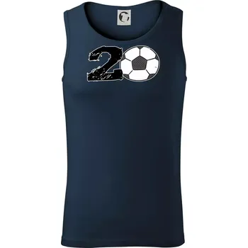 Fotbal kulaté narozeniny 20 - Tílko pánské Core - XL ( Námořní modrá (velmi tmavá - téměř černá) )