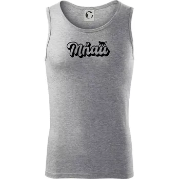 Mňau nápis - Tílko pánské Core - XL ( Tmavě šedý melír )