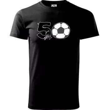 Fotbal kulaté narozeniny 50 - Triko extra velké (5-8XL) - 6XL ( Černá )