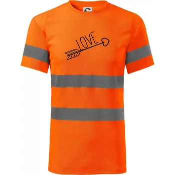 Pánské oblečení Love šíp - Triko reflexní - HV PROTECT - 2XL ( Neonově oranžová )