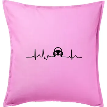 Polštář EKG řidič - Polštář 50x50 - 50x50 - Včetně výplně ( Růžová )