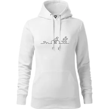 Dámská mikina EKG triatlon - Mikina dámská Cape s kapucí - XL ( Bílá )