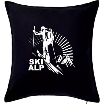 Polštář Skialp trip - Polštář 50x50 - 50x50 - Pouze potah ( Černá )