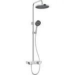 kielle Oudee - Sprchový set s termostatem, 26 cm, 3 proudy, chrom/bílá/černá 20602000