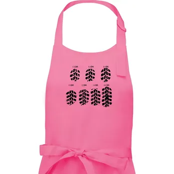 Kuchyňská zástěra Pneumatiky - obtisk v závislosti na tlaku - Pánská zástěra na vaření - Univerzální velikost ( Růžová )