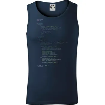 Python Generátor hodu kostkou - Tílko pánské Core - XL ( Námořní modrá (velmi tmavá - téměř černá) )