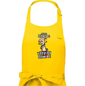 Kuchyňská zástěra Jednou Liberec vždycky Liberec - Pánská zástěra na vaření - Univerzální velikost ( Žlutá )
