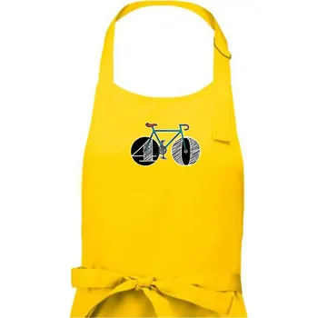 Kuchyňská zástěra Narozeniny 40 let na kole - Dámská zástěra na vaření - Univerzální velikost ( Žlutá )