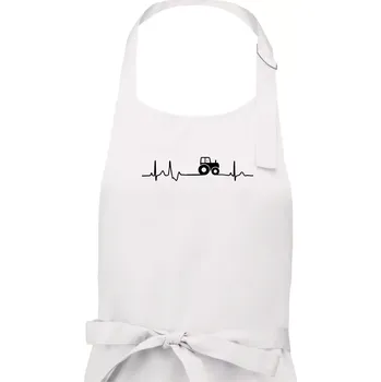 Kuchyňská zástěra Traktor EKG - Pánská zástěra na vaření - Univerzální velikost ( Bílá )